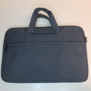 Laptop Tablet Sleeve Case With Handle 13" blue Pockets Zip